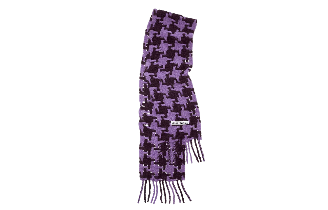 (Women) Acne Studios Houndstooth Wool Scarf Fashion Trend  Accessories. CA0153-AMP