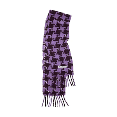 (Women) Acne Studios Houndstooth Wool Scarf Fashion Trend Accessories. CA0153-AMP