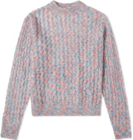 (Women) Acne Studios Knitted Ribbed Crewneck Sweater Multicolor A60256-PINK/BLUE (Women) Acne Studios Knitted Ribbed Crewneck Sweater Multicolor A60256-PINK/BLUE