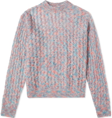 (W) 아크네 스튜디오 니트 리브드 크루넥 스웨터 멀티컬러 A60256-PINK/BLUE Order (W) 아크네 스튜디오 니트 리브드 크루넥 스웨터 멀티컬러 A60256-PINK/BLUE
