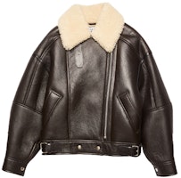 Order (W) Acne Studios 黑色羊皮皮革領夾克 A70087-AIP