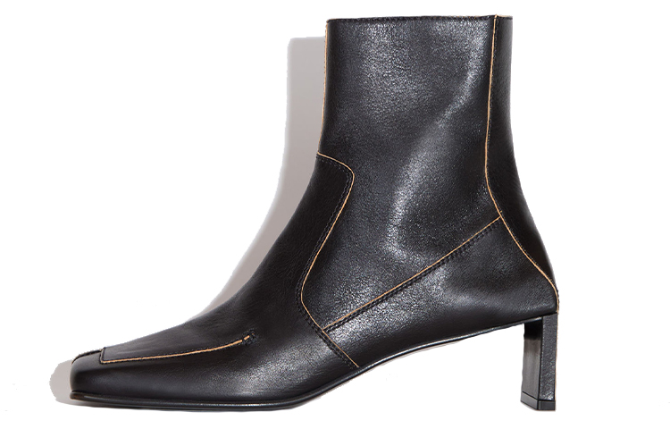 (W) Acne Studios Leather Ankle Boots 'Black'