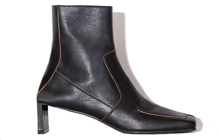 (W) Acne Studios Leather Ankle Boots 'Black' 圖 2