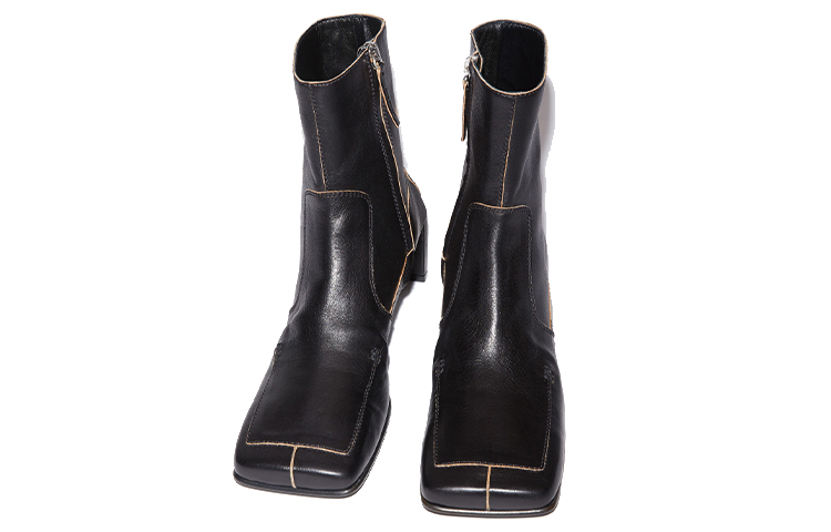 (W) Acne Studios Leather Ankle Boots 'Black' 圖 3