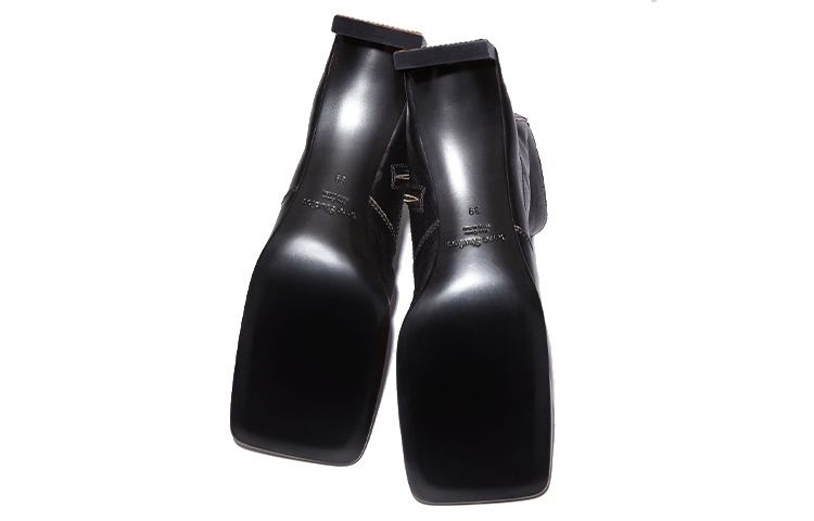 (W) Acne Studios Leather Ankle Boots 'Black' 圖 4