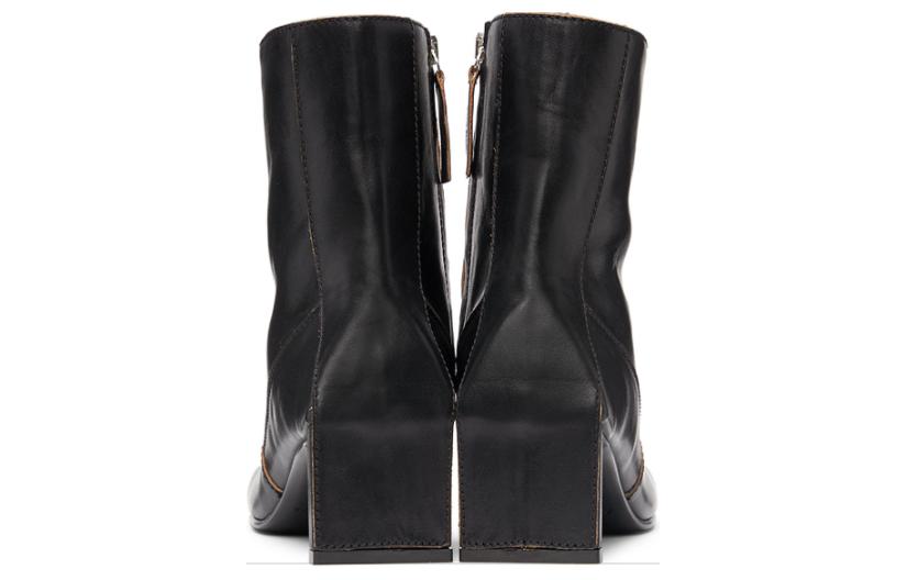 (W) Acne Studios Leather Ankle Boots 'Black' 圖 5