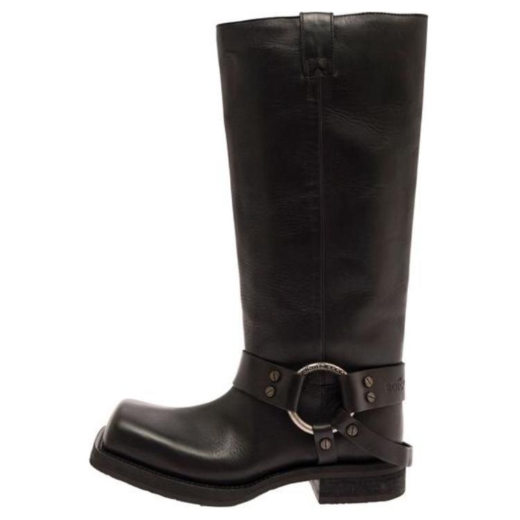 (Women) Acne Studios Leather Buckle Boot 'Black' AD0683900