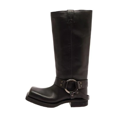 (W) Acne Studios Leather Buckle Boot 'Black'