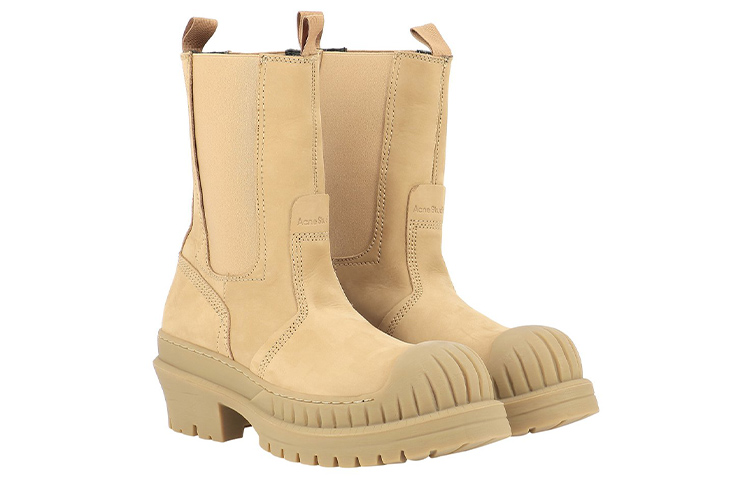 (W) Acne Studios Leather Chelsea Boot 'Beige' 圖 3