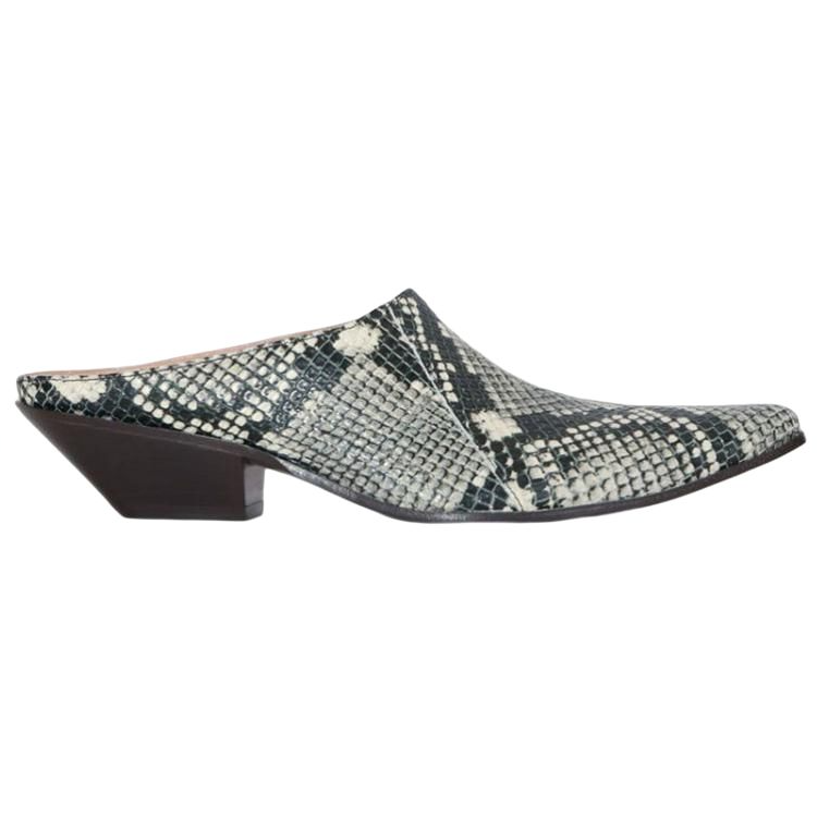(W) Acne Studios Leather Fashion Sandals 'Snake Print' 圖 2