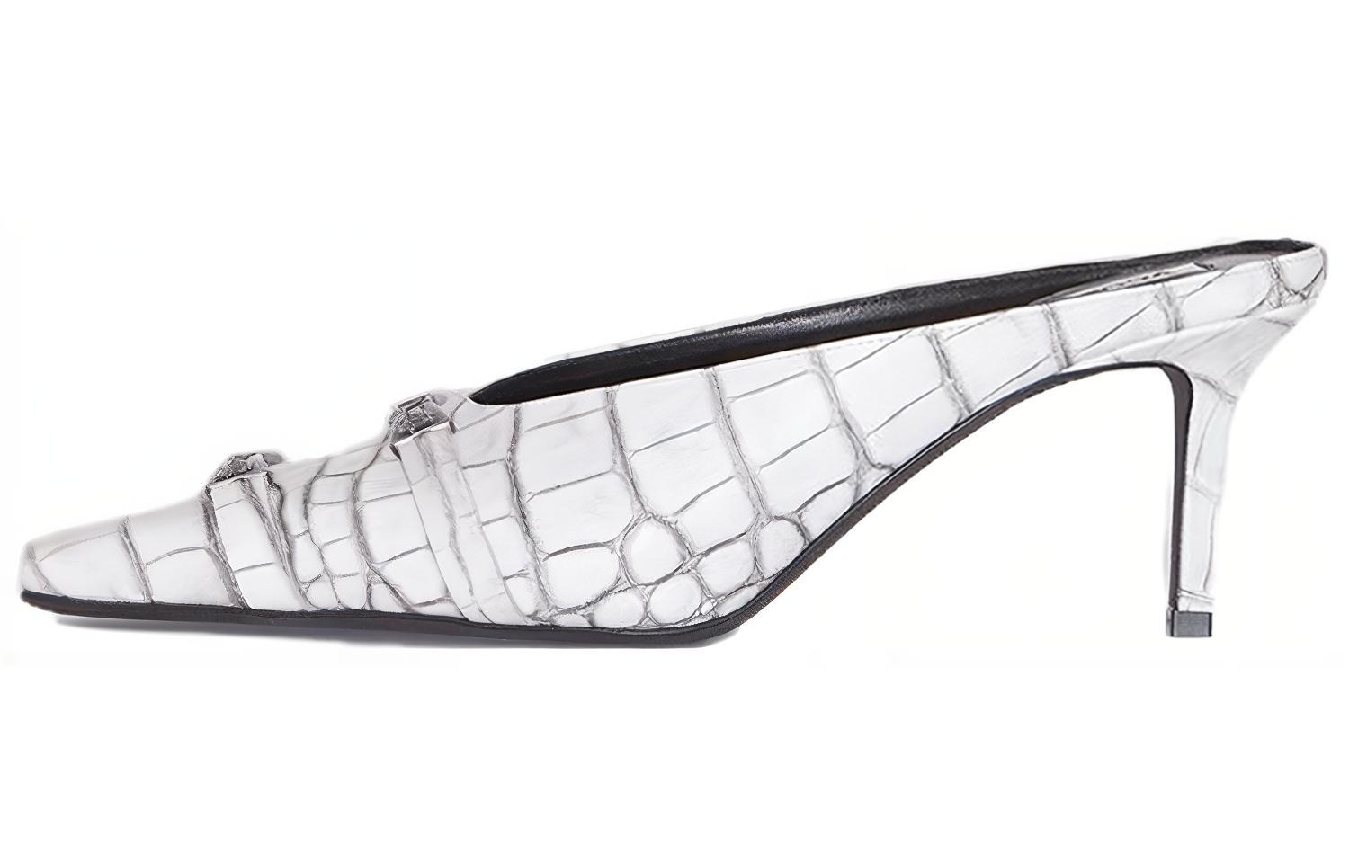 Buy (W) Acne Studios Sandalias de Tacón Alto de Cuero Moda 'Blanco' AD0617-AEG