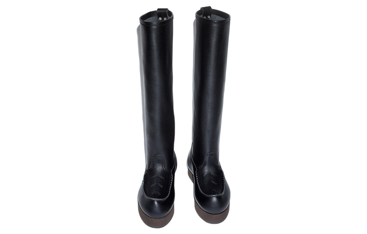 (W) Acne Studios Leather High-Top Slip-On Boots 'Black' 圖 2