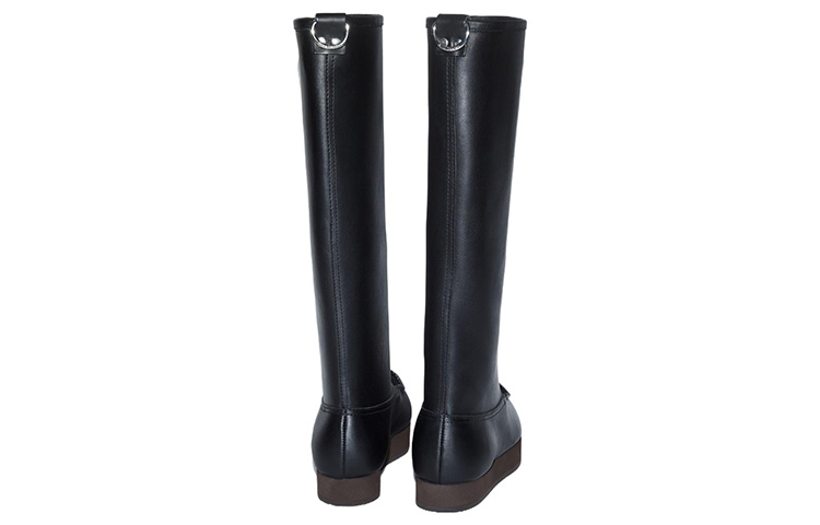 (W) Acne Studios Leather High-Top Slip-On Boots 'Black' 圖 3