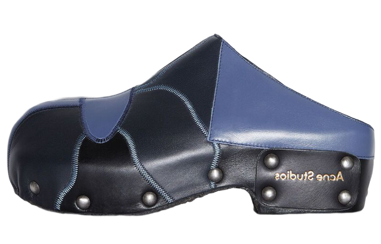 (Women) Acne Studios Leather Mule 'Black Open-Toe' AD0575-BQC