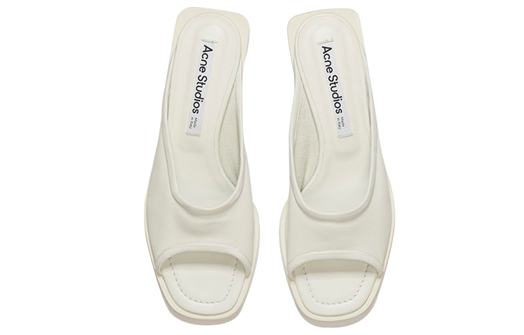 Order (W) Acne Studios Leren Mule ''Open Toe Wit'' AD0268-ANC