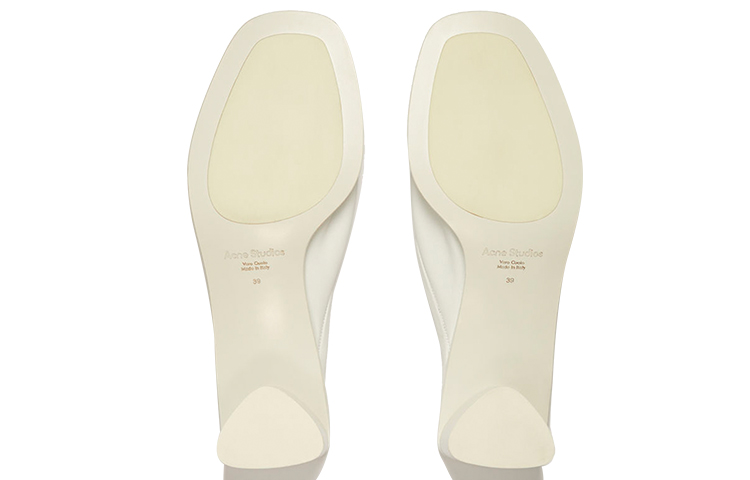 Lookbook (W) Acne Studios Leren Mule ''Open Toe Wit'' AD0268-ANC