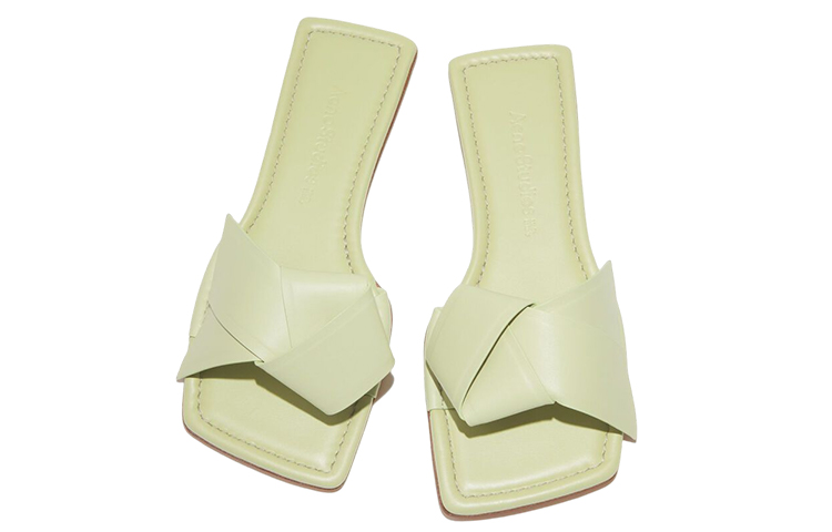 (W) Acne Studios Leather Open-Toe Slide 'Green Fashion' 圖 3