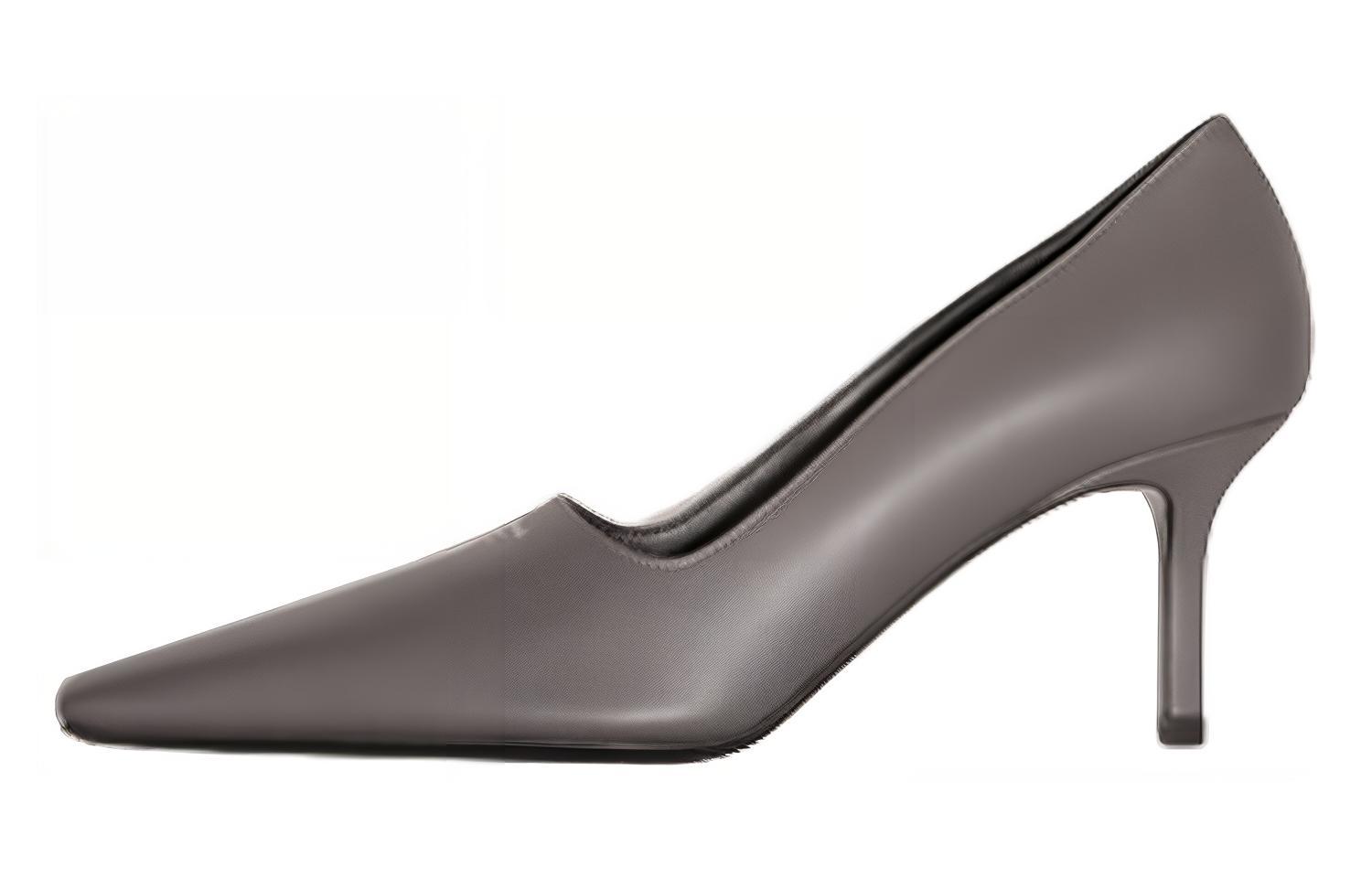 (Women) Acne Studios Leather Pointed Toe Slide Stiletto Heels 'Grey' AD0666-AA3