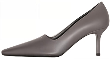 (Women) Acne Studios Leather Pointed Toe Slide Stiletto Heels 'Grey' AD0666-AA3 (Women) Acne Studios Leather Pointed Toe Slide Stiletto Heels 'Grey' AD0666-AA3