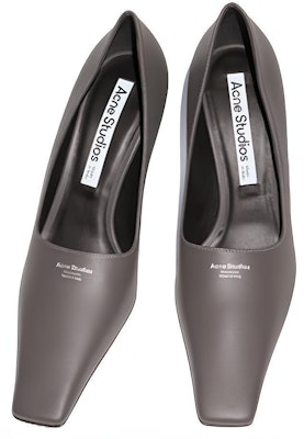 (Women) Acne Studios Leather Pointed Toe Slide Stiletto Heels 'Grey' AD0666-AA3 Order (Women) Acne Studios Leather Pointed Toe Slide Stiletto Heels 'Grey' AD0666-AA3