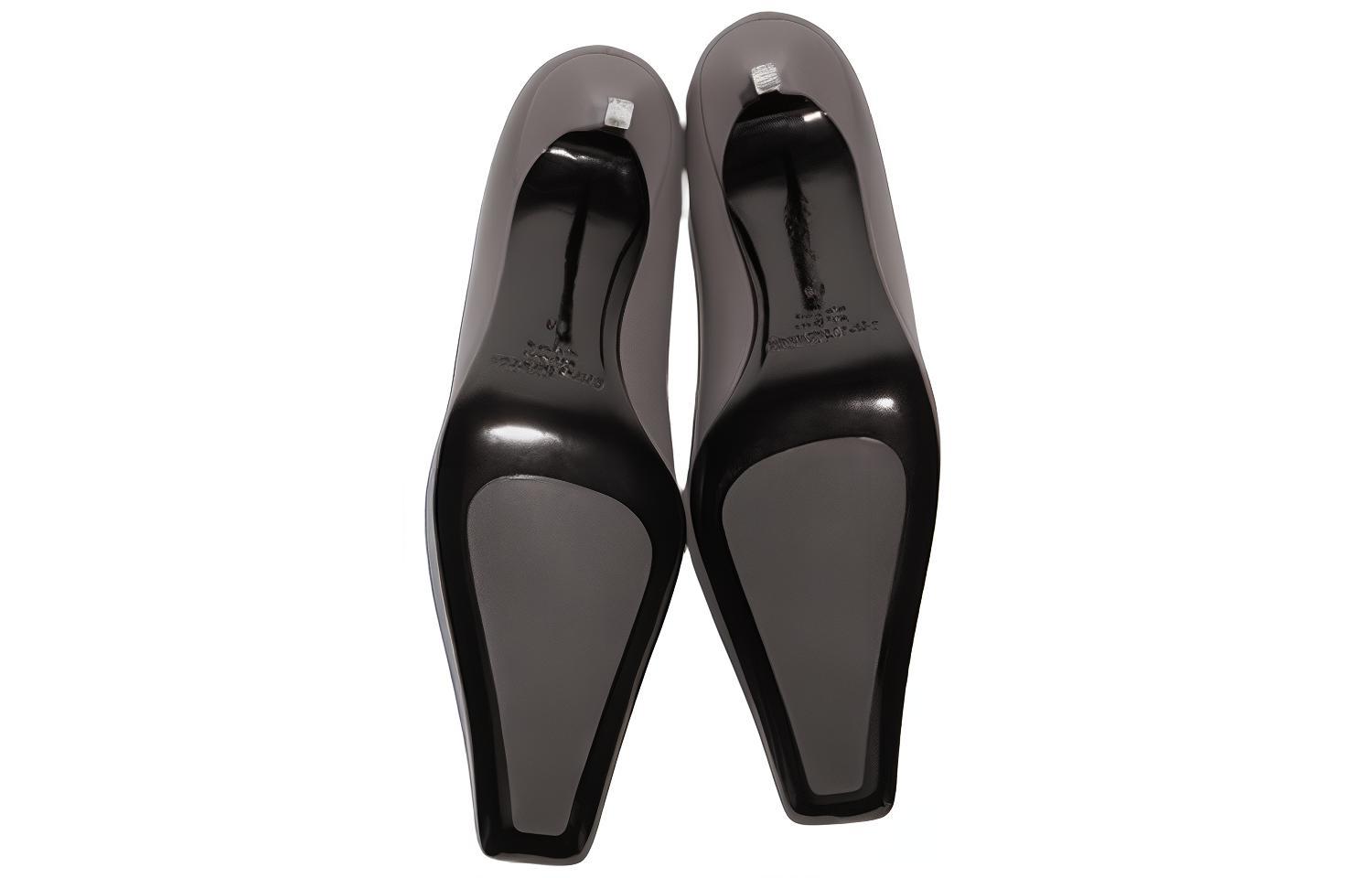 Lookbook Acne Studios 皮革 方頭套穿 細跟 高跟鞋 7cm 女款 灰色