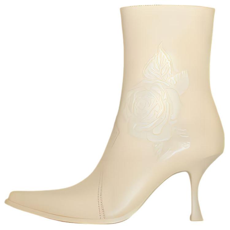 (Women) Acne Studios Leather Pointed Toe Slip-On Ankle Boot 'Cream Beige' AD0596-AEB