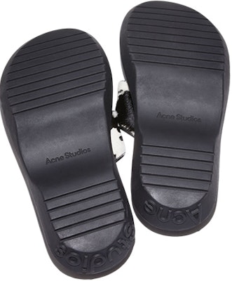 (Women) Acne Studios Leather Printed Open-Toe Slide 'Black White' AD0504-AL4 Purchase (Women) Acne Studios Leather Printed Open-Toe Slide 'Black White' AD0504-AL4