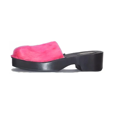 (W) Acne Studios Leather Slides 'Pink CMFT'