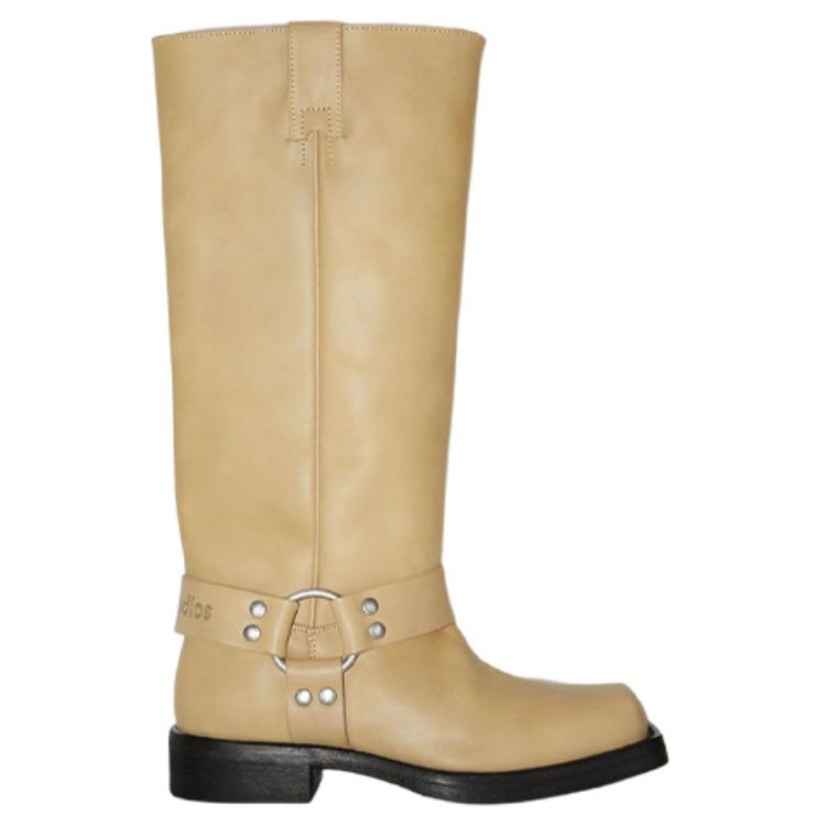 (W) Acne Studios Leather Slip-On Ankle Boots 'Beige' 圖 2