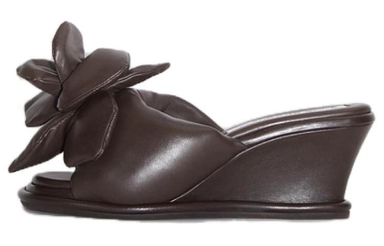 (W) Acne Studios Leather Slip-On Round Toe Slide 'Black'