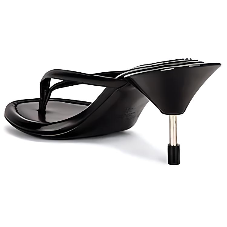 (W) Acne Studios Leather Slip-On Sandal 'Black' 圖 4