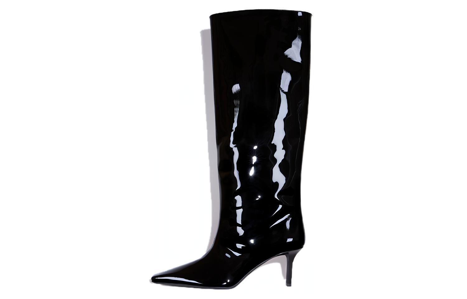 (Women) Acne Studios Leather Sock Stiletto High Boot 'Black' AD0605-900