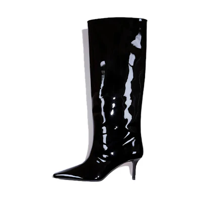 (W) Acne Studios Leather Sock Stiletto High Boot 'Black'
