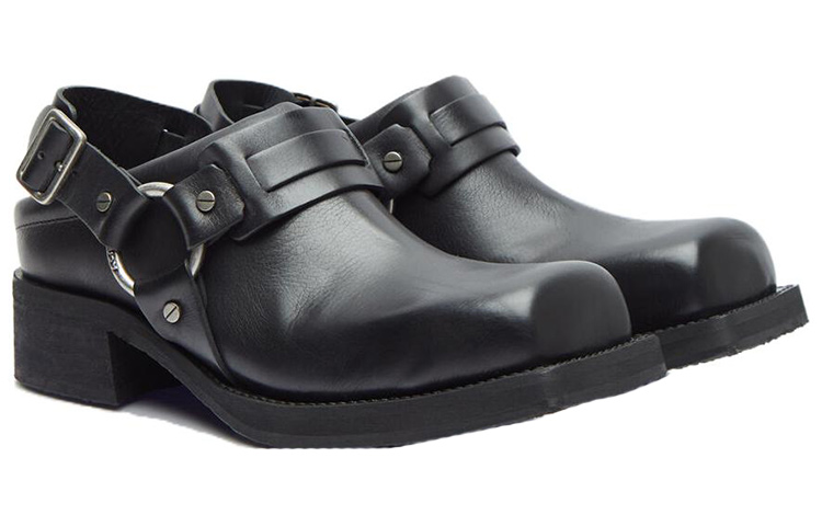 Lookbook (W) アクネ スクエアトゥ バックルローファー (黒) AD0684-900