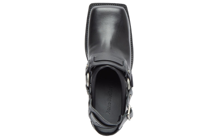 Shop (W) アクネ スクエアトゥ バックルローファー (黒) AD0684-900