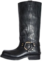 (Women) Acne Studios Leather Square Toe High Boot 'Black' AD0663AA2 (Women) Acne Studios Leather Square Toe High Boot 'Black' AD0663AA2