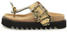 Buy (W) Acne Studios Ledersandale ''Khaki Schlangenprint'' 221895-BPG