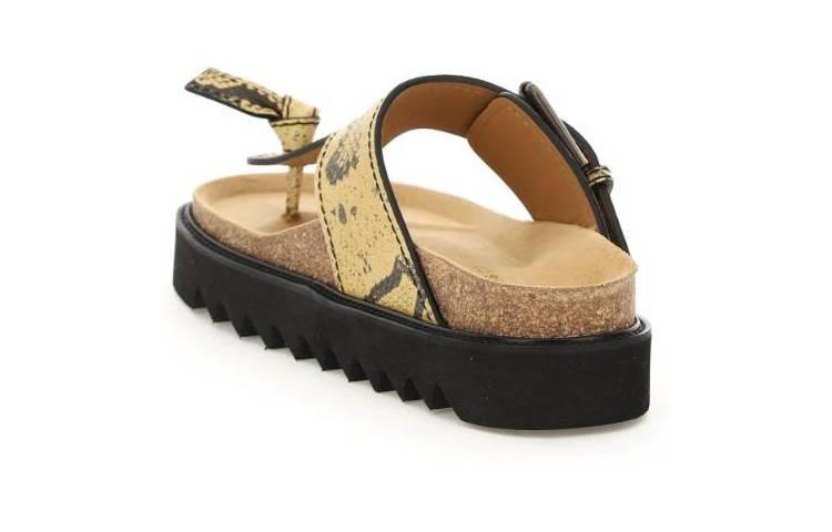 (W) Acne Studios Leather Thong 'Khaki Snake Print' 圖 12