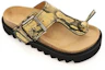 Cheap (W) Acne Studios Ledersandale ''Khaki Schlangenprint'' 221895-BPG