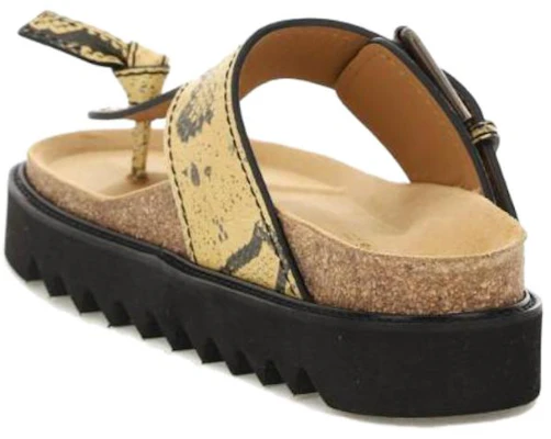 (W) Acne Studios Ledersandale ''Khaki Schlangenprint'' 221895-BPG 1