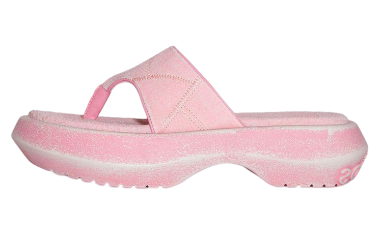 (Women) Acne Studios Leather Toe-Post Slide 'Pink' AD0516-AD1