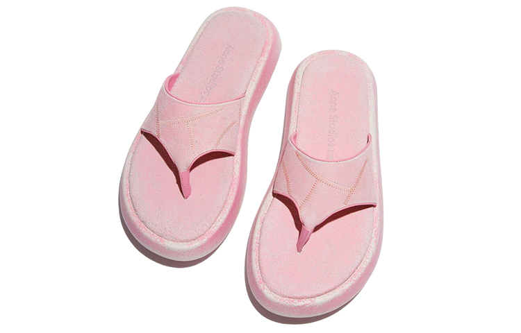 Lookbook (W) アクネ レザー トングサンダル ピンク AD0516-AD1