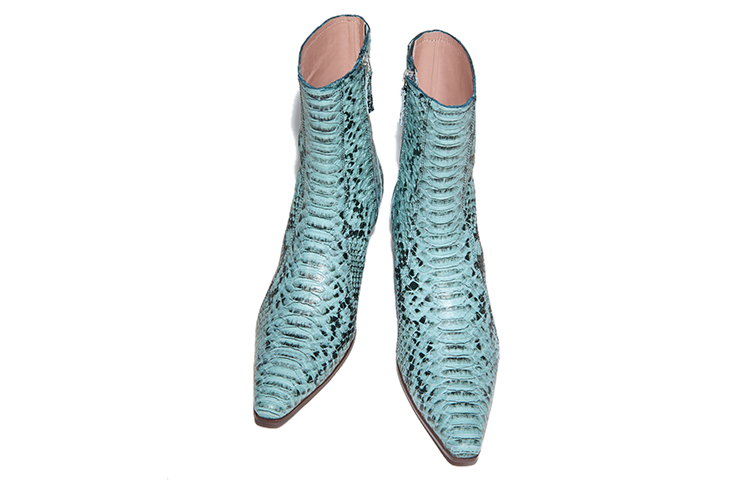 Lookbook (Women) Acne Studios Leather Zip Chunky Heel Boot 'Light Blue' AD0520-228