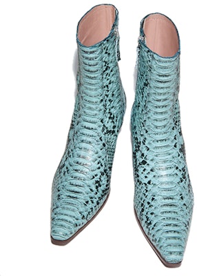(Women) Acne Studios Leather Zip Chunky Heel Boot 'Light Blue' AD0520-228 Lookbook (Women) Acne Studios Leather Zip Chunky Heel Boot 'Light Blue' AD0520-228