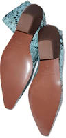 Shop (W) Acne Studios Leder Stiefel mit Reißverschluss und Absatz ''Hellblau'' AD0520-228