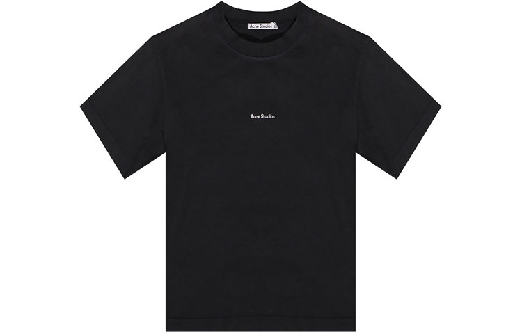 (Women) Acne Studios Logo Black Short Sleeve T-Shirt FN-WN-TSHI000196