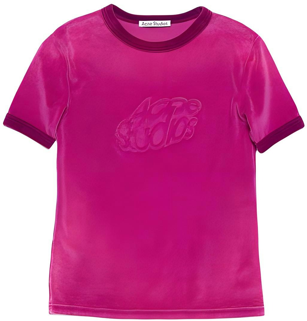women-acne-studios-logo-embossed-velour-crewneck-short-sleeve-t-shirt-magenta-women-ss-24-al-0403-acw