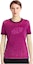 Details for (Women) Acne Studios Logo Embossed Velour Crewneck Short Sleeve T-Shirt Magenta Women SS24 AL0403-ACW