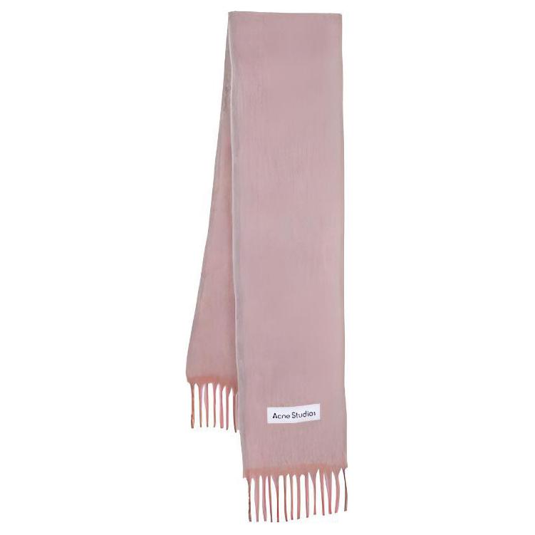 (Women) Acne Studios Logo Letter Scarf Pink  Woolen Scarf CA0290416