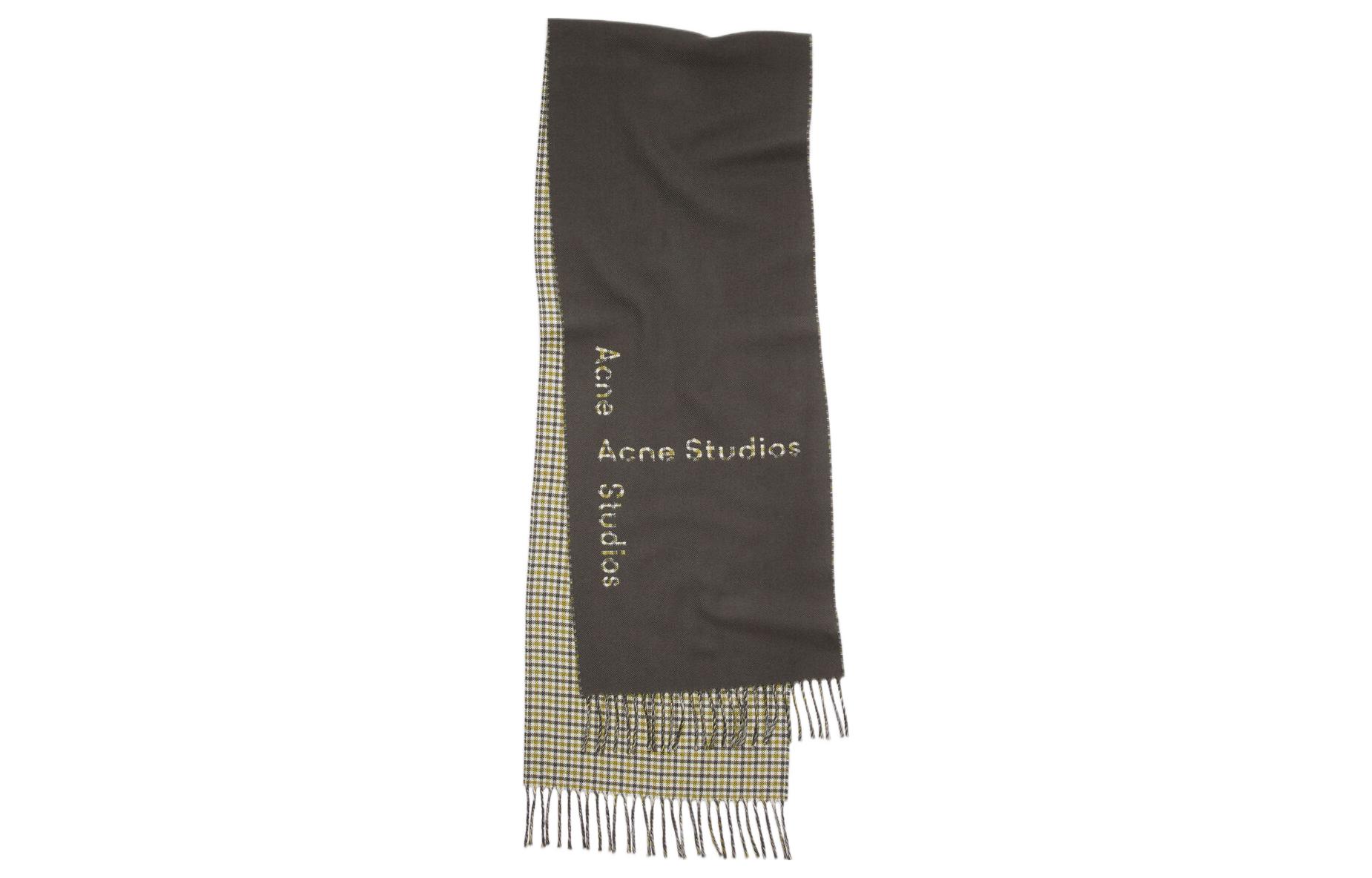 (Women) Acne Studios Logo Plaid Comfortable Scarf Women CA0202-Z79
